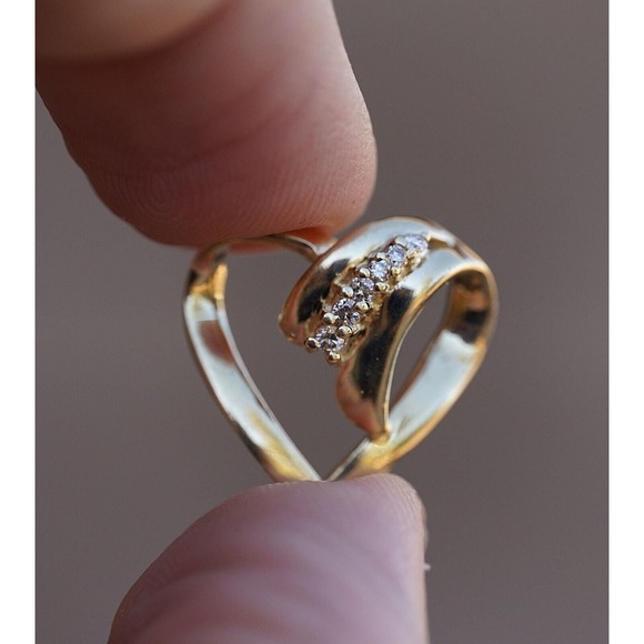 Vintage 14k Solid Yellow Gold High Quality Natural Diamond...